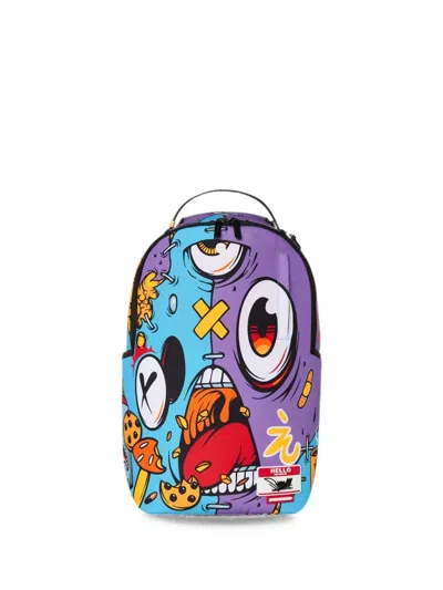 Sprayground X Sh11na01 비욘드 샤크 지퍼 백팩 In Blue