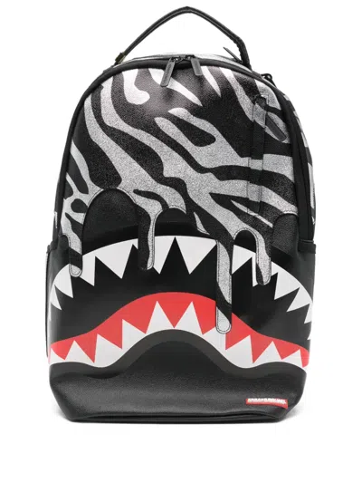 Sprayground Zebra-print Backpack In Black