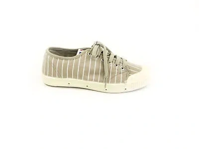 Pre-owned Spring Court Women's Canvas G1 Brod Tennis Sneakers Gravier In Gray