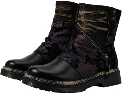 Spring Footwear Women's Avrilrose Boots In Navy Multi In Black
