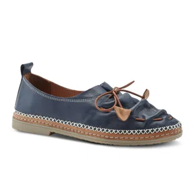 Spring Footwear Women's Berna Slip On Loafer In Navy Leather In Blue