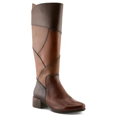 Spring Footwear Women's Patchwork Boot In Brown Multi