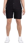 Spring + Mercer Casual Jacquard Terry Shorts In Black