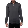 Spring + Mercer Mock Neck Quarter Zip Sweater In Heather Charcoal