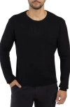Spring + Mercer Ribbed Crewneck Sweater In Black