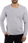 Spring + Mercer Ribbed Crewneck Sweater In Light Heather Grey