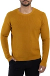 Spring + Mercer Ribbed Crewneck Sweater In Mustard