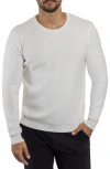 Spring + Mercer Ribbed Crewneck Sweater In Off White