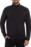 Spring + Mercer Ribbed Turtleneck Sweater In Heather Charcoal