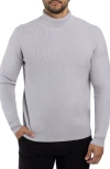 Spring + Mercer Ribbed Turtleneck Sweater In Light Heather Grey