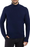 Spring + Mercer Ribbed Turtleneck Sweater In Navy