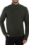 Spring + Mercer Ribbed Turtleneck Sweater In Olive