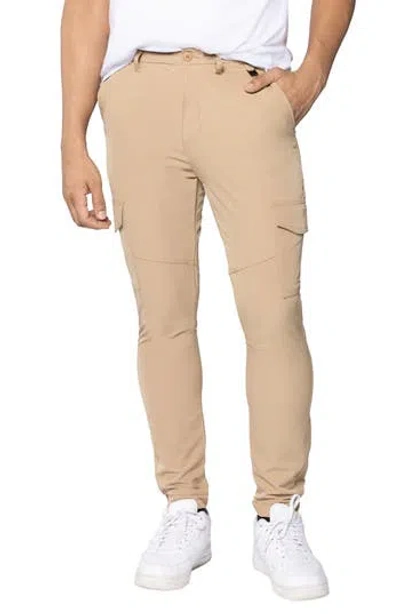 Spring + Mercer Stretch Cargo Pants In Khaki