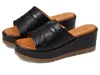Spring Step Allerton Platform Wedge Slide Sandal In Black