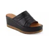 Spring Step Allerton Platform Wedge Slide Sandal In Black