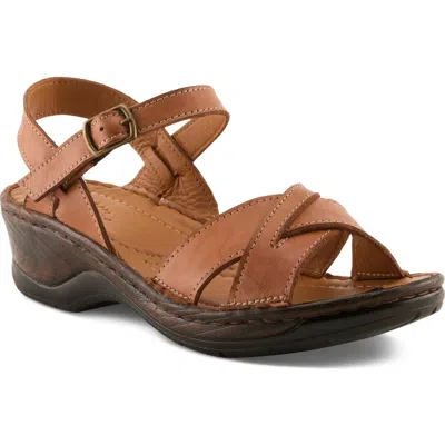 Spring Step Amareza Ankle Strap Sandal In Brown