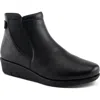 Spring Step Apso Platform Wedge Bootie In Black