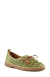 Spring Step Berna Perforated Loafer In Green