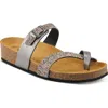 Spring Step Burch Platform Wedge Slide Sandal In Pewter