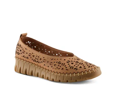 Spring Step Carosa Wedge Slipon In Brown
