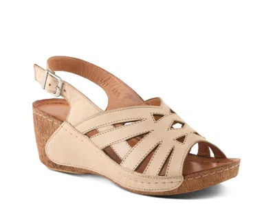 Spring Step Catchy Wedge Sandal In Multi