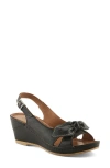 Spring Step Chassidy Wedge Sandal In Black