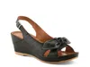 Spring Step Chassidy Wedge Sandal In Black