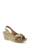 Spring Step Chassidy Wedge Sandal In Neutral