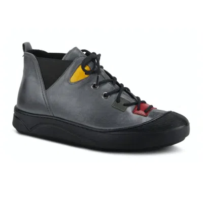 Spring Step Cherly Chukka Women's Euro 36 Charcoal Leather Ankle Boots Khd972