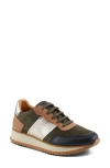 Spring Step Compter Sneaker In Olive Suede