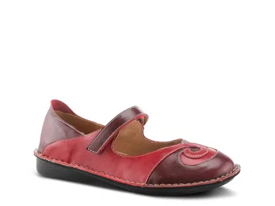 Spring Step Cosmic Mary Jane Flat In Red