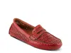 Spring Step Crain Driving Penny Loafer In Red