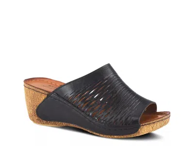 Spring Step Cunacena Wedge Sandal In Black