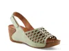 Spring Step Denair Wedge Sandal In Green