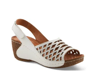 Spring Step Denair Wedge Sandal In White