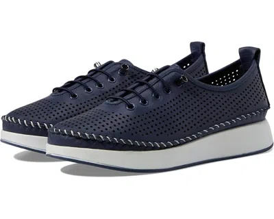 Spring Step Eastwood Women's Blue Leather Slip On Casual Shoes Zogg1475 In Black