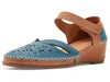 Spring Step Ezlyn Ankle Strap Wedge Pump In Blue
