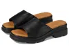 Spring Step Fire Island Platform Slide Sandal In Black