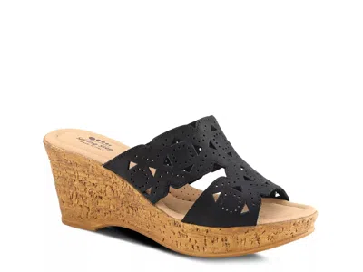 Spring Step Flamyo Wedge Sandal In Black
