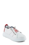 Spring Step France Sneaker In Red Multi