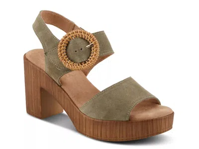 Spring Step Gamona Platform Sandal In Green
