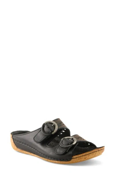 Spring Step Gelatia Two-strap Sandal In Black