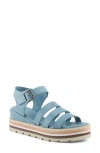 Spring Step Gosalina Platform Sandal In Denim Blue