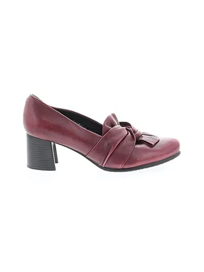 Pre-owned Spring Step Heels In Burgundy