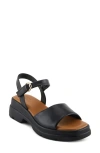 Spring Step Huntington Ankle Strap Platform Sandal In Black