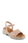 Spring Step Huntington Ankle Strap Platform Sandal In Blush