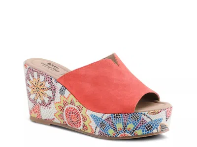 Spring Step Laylani Wedge Sandal In Red