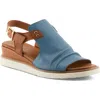 Spring Step Locals Ankle Strap Slide Sandal In Blue