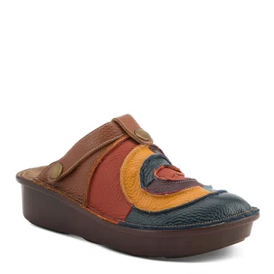 Spring Step Lollipop Clog Women 5.5-6 Multicolor Leather Removable Strap Zpo1949
