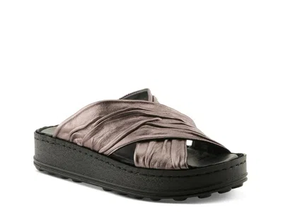 Spring Step Majorelle Platform Sandal In Gray